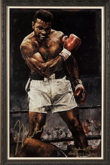 Muhammad Ali Signed “Ali – 1965” Framed  Stephen Holland Giclee on Canvas